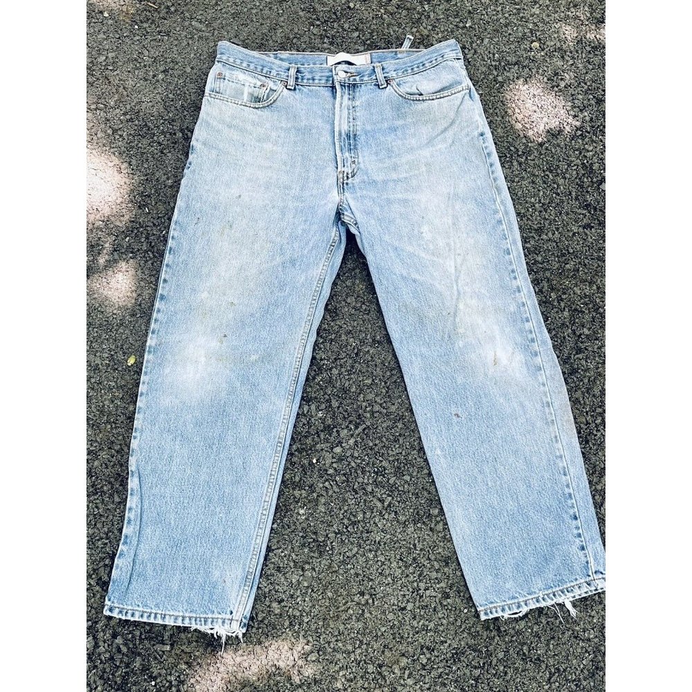 VINTAGE Levis 550 Jeans Mens 38x30 Relaxed Fit Tapered Leg Cotton Distressed